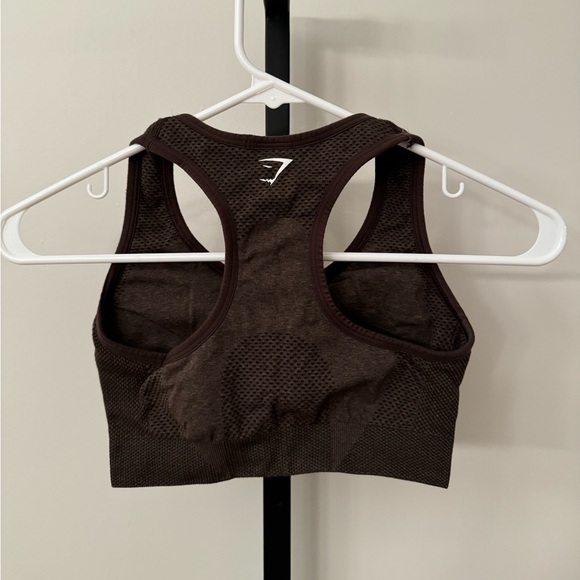 Gymshark Vital Seamless 2.0 Sports Bra Brown XS - Picture 2 of 2